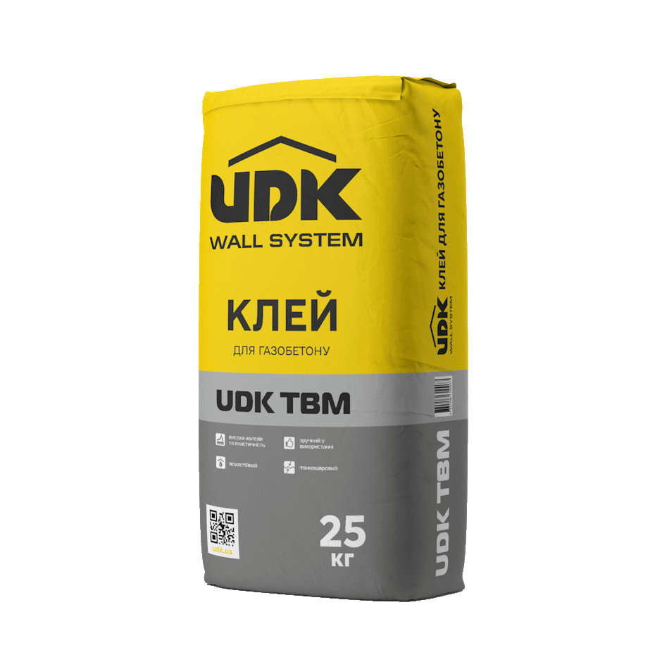Клейова суміш для газобетону — UDK TBM